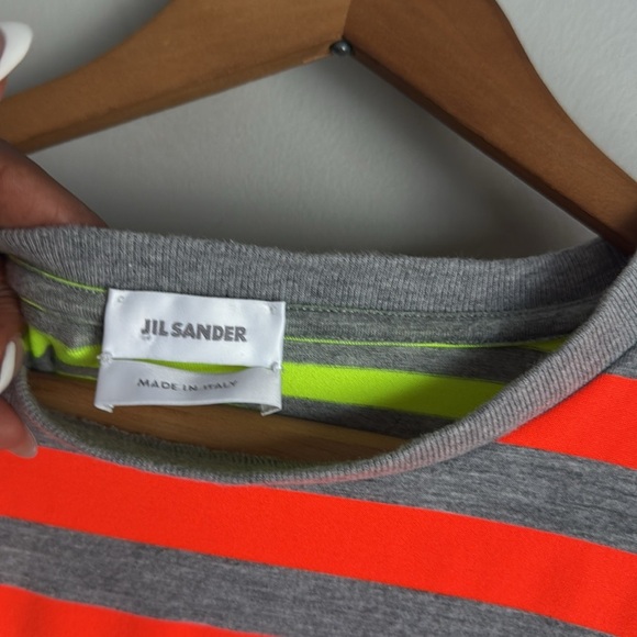 Jill Sanders Unisex Neon Stripe Colorblock T-Shirt - Picture 5 of 8